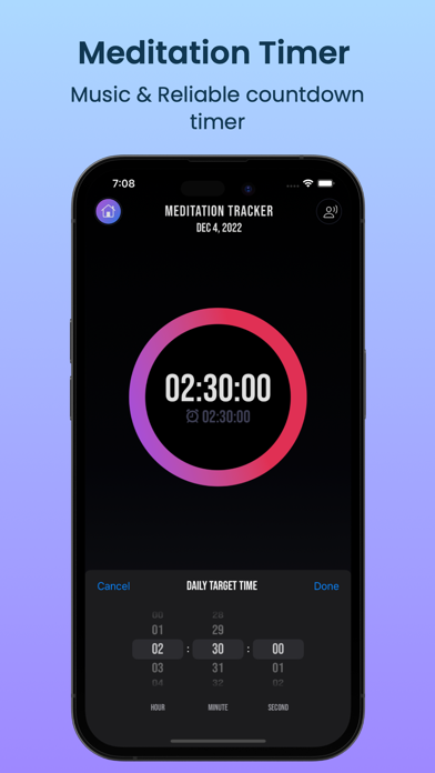 mTracker: Meditation Tracker Screenshot