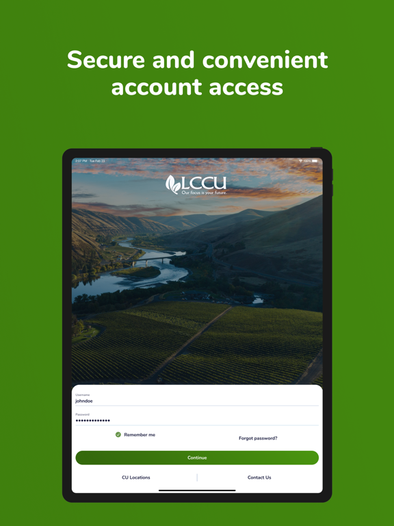 LCCU Mobile Banking iPad screenshot 5 - Finance app
