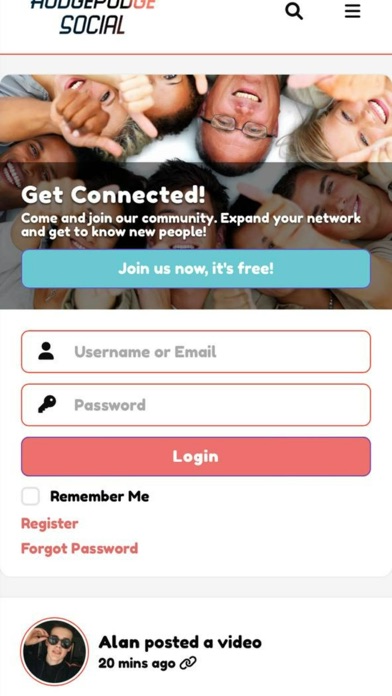 Hodgepodgesocial Screenshot
