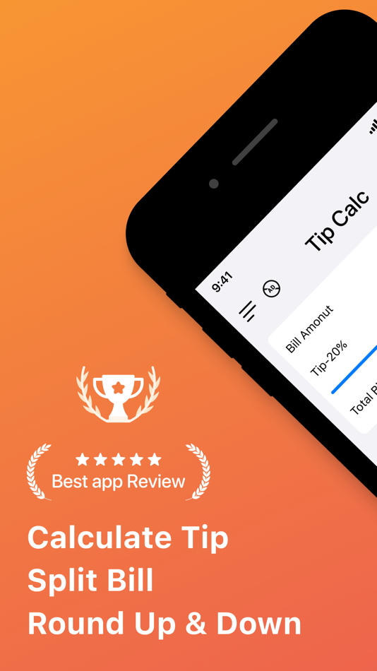 #1. Tip Calculator & Split Bill % (iOS) 由: Liger Infotech