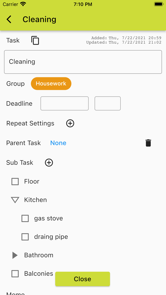 Hierarchical To-do List
