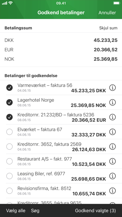 Mobilbanken Erhverv Screenshot