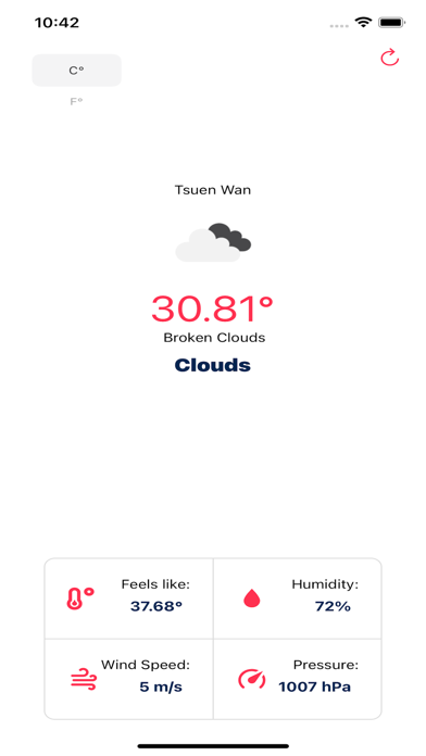 Check-Weather Screenshot
