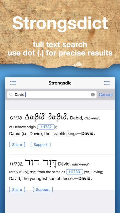Screenshot #2 pour Strongsdict Greek Hebrew Dict