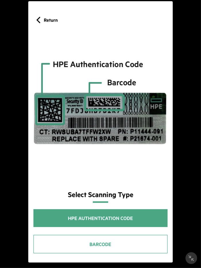 HPE Parts Validation