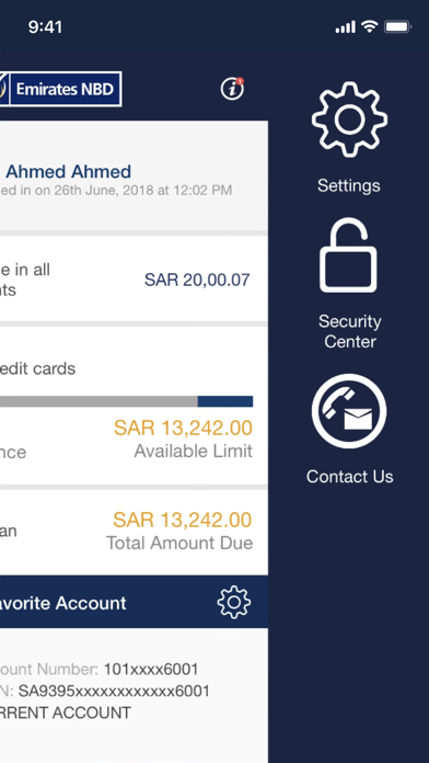 Emirates NBD KSA Screenshot