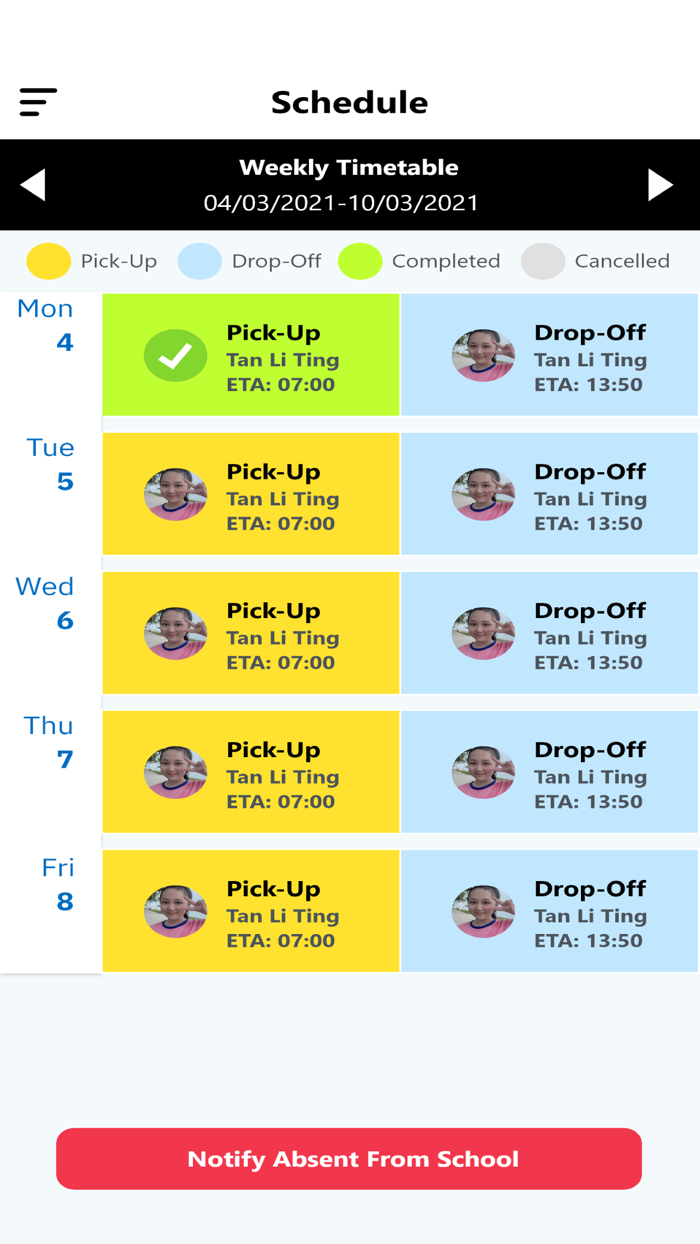 Season Bus Parent App