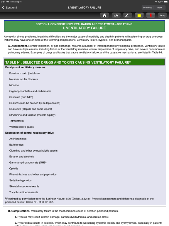 Poisoning and Drug Overdose 8E iPad screenshot 4 - Medical app