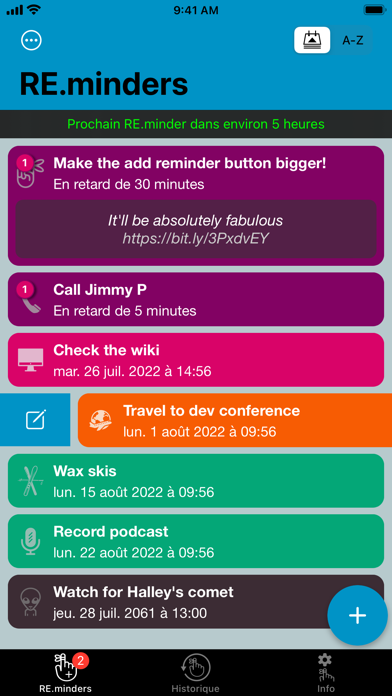 Screenshot #1 pour RE.minder PRO+
