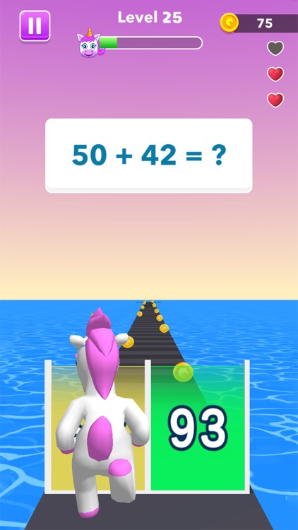 Unicorn Dash Game: Math Runner screenshot-4