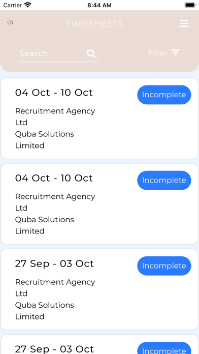 Oakley Recruitment ETimesheets Screenshot