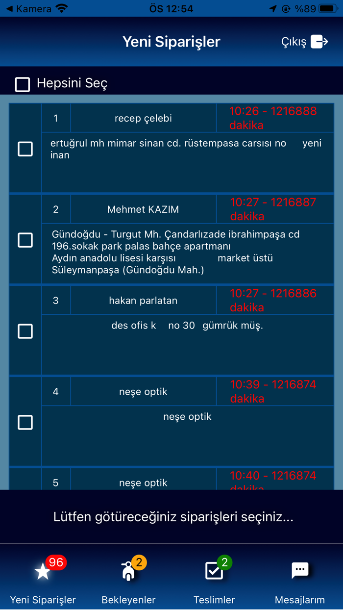 ADELSOFT Kurye Takip Sistemi