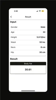 army fat body calculator iphone screenshot 3