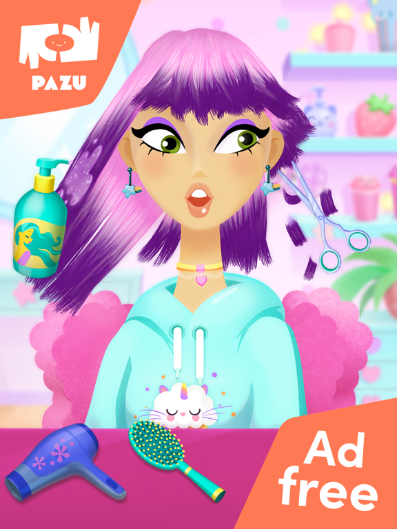 Screenshot #4 pour Girls Hair Salon Kids Games