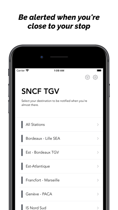 SNCF TGV Destinations Screenshot
