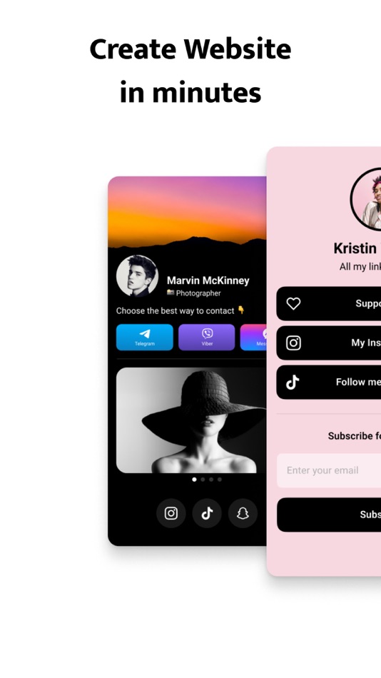 #1. Link In Bio Websites - Mssg.me (iOS) 由: Maksym Kholod