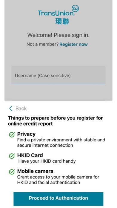 TransUnion HK Credit Report screenshot 3