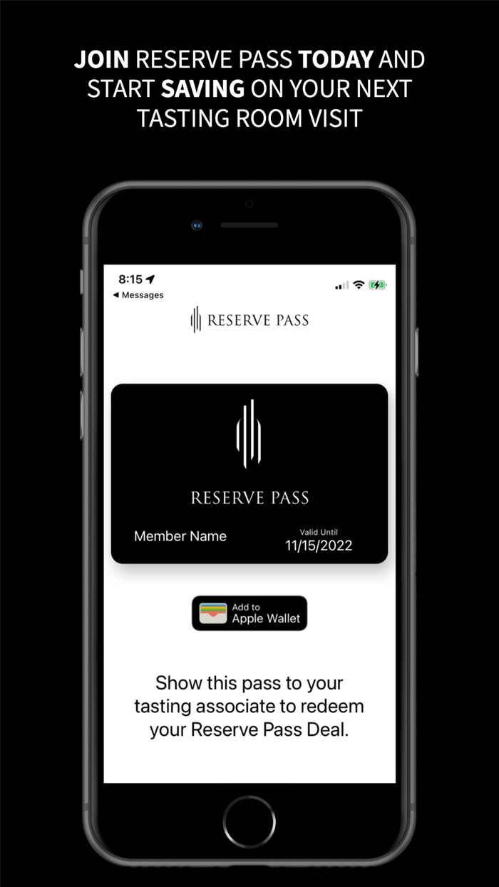 Reserve Tasting Pass