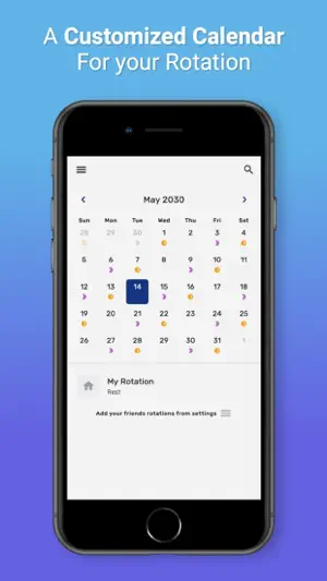 Monaweb -Shift worker calendar screenshot 1