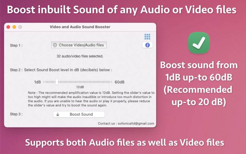 video and audio sound booster iphone screenshot 1