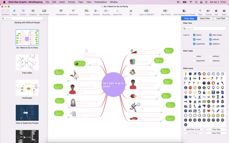 mind map graphic -mindmapping iphone screenshot 1