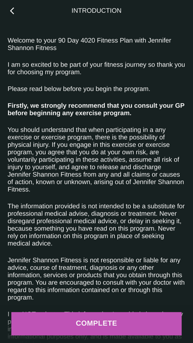 Jen Shannon Fitness Screenshot
