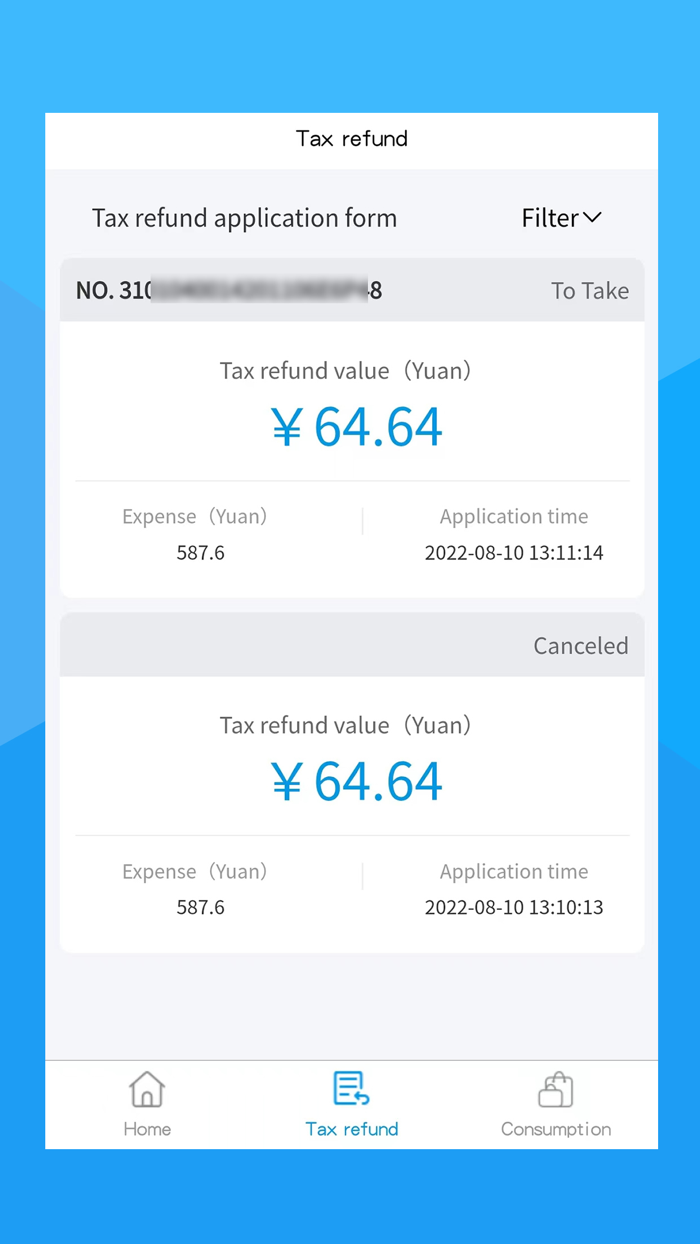 Departure Tax Refund