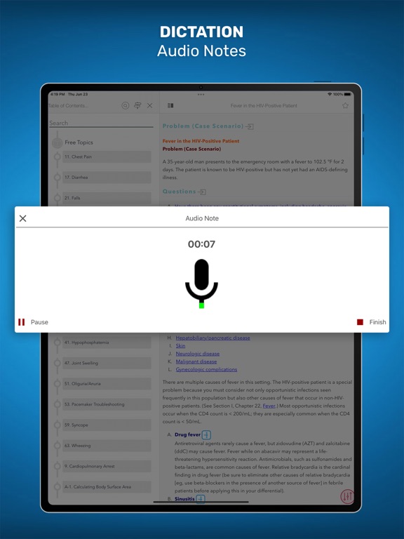 Internal Medicine On Call iPad screenshot 10 - Medical app