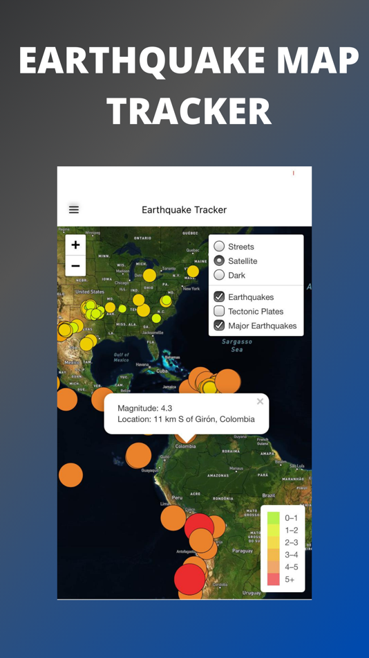 #3. Earthquake Map Tracker (iOS) Podle: Leticia Vila