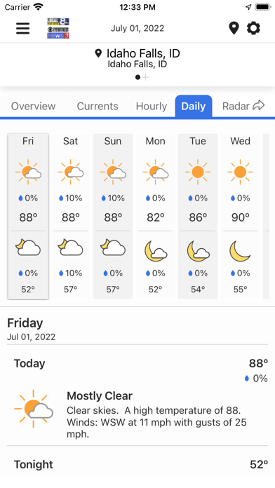 KIFI KIDK Weather Screenshot