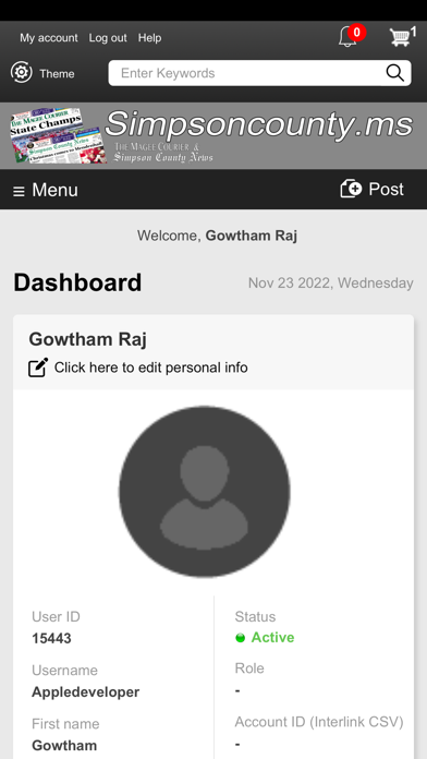 App screenshot