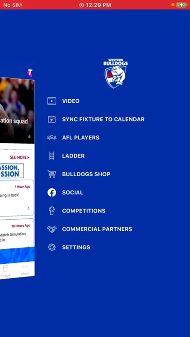 Western Bulldogs Official App Screenshot