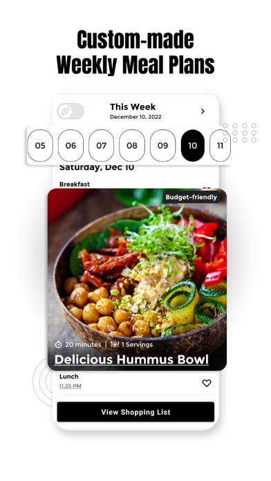 DishQuo Healthy Meal Planning Screenshot