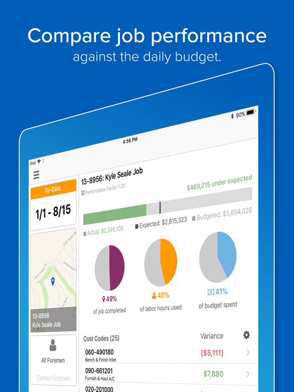 HCSS Field: Time, cost, safety iPad screenshot 7 - Business app