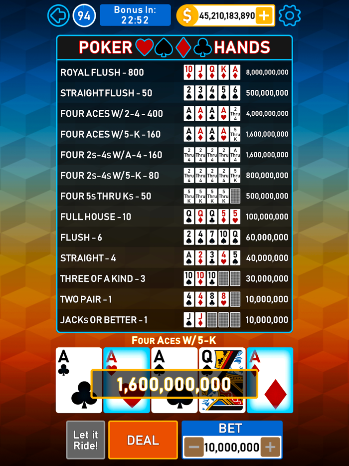 Video Poker Multi Bonus