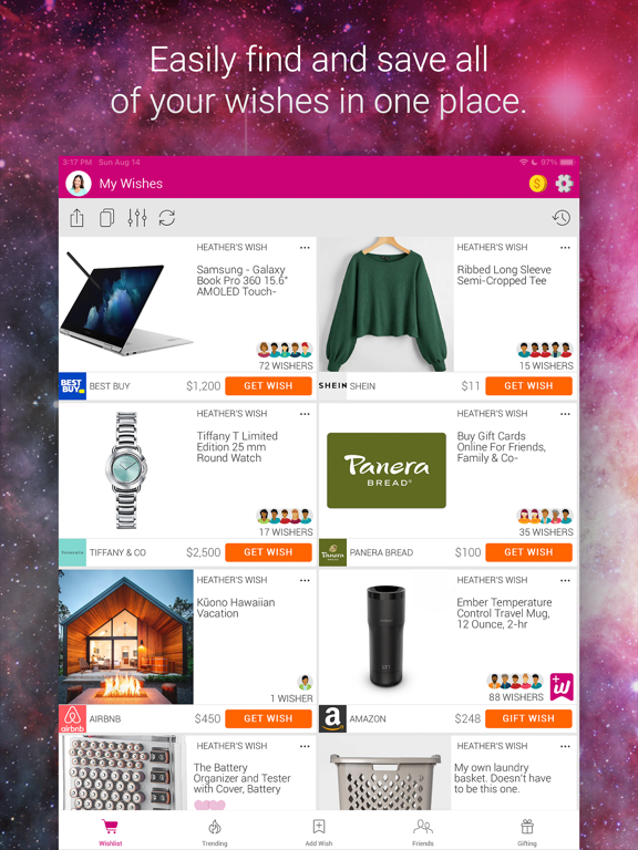 Screenshot #4 pour Wishfinity: Universal Wishlist