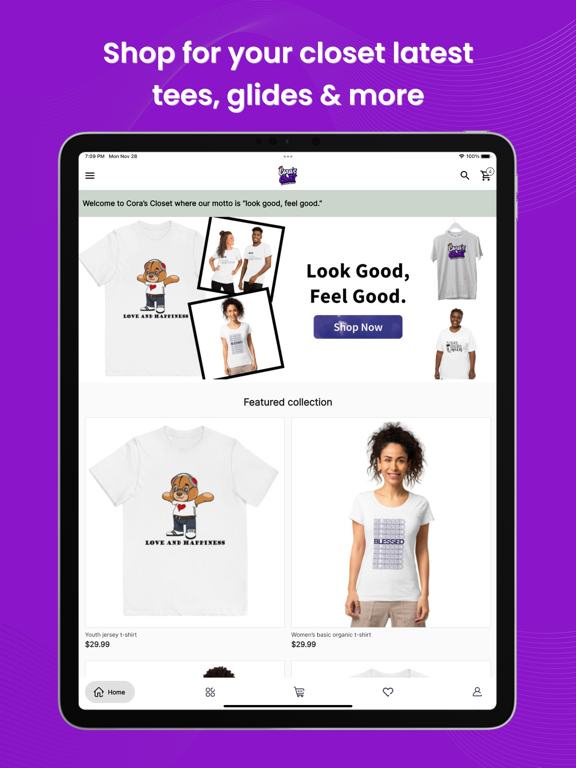 Coras Closet iPad screenshot 1 - Shopping app