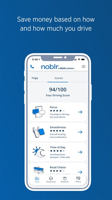 USAA Pay As You Drive by Noblr Screenshot