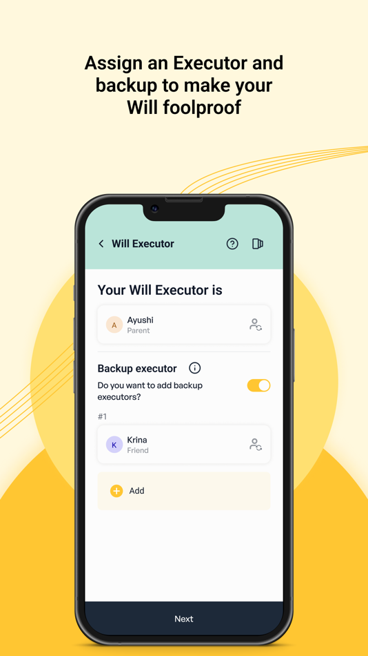 #7. Yellow, Will-making made easy (iOS) 来自: Digital Succession Solutions Private Limited