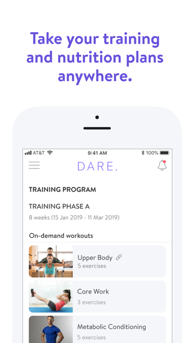 Dare Training Studio Screenshot