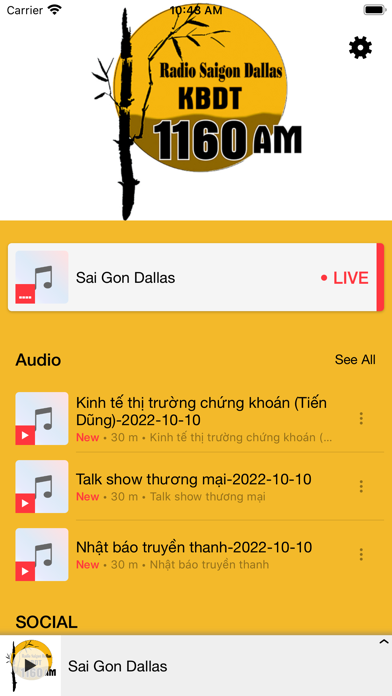 Saigon Dallas Radio Screenshot