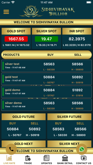 Sidhivinayak Bullion Screenshot