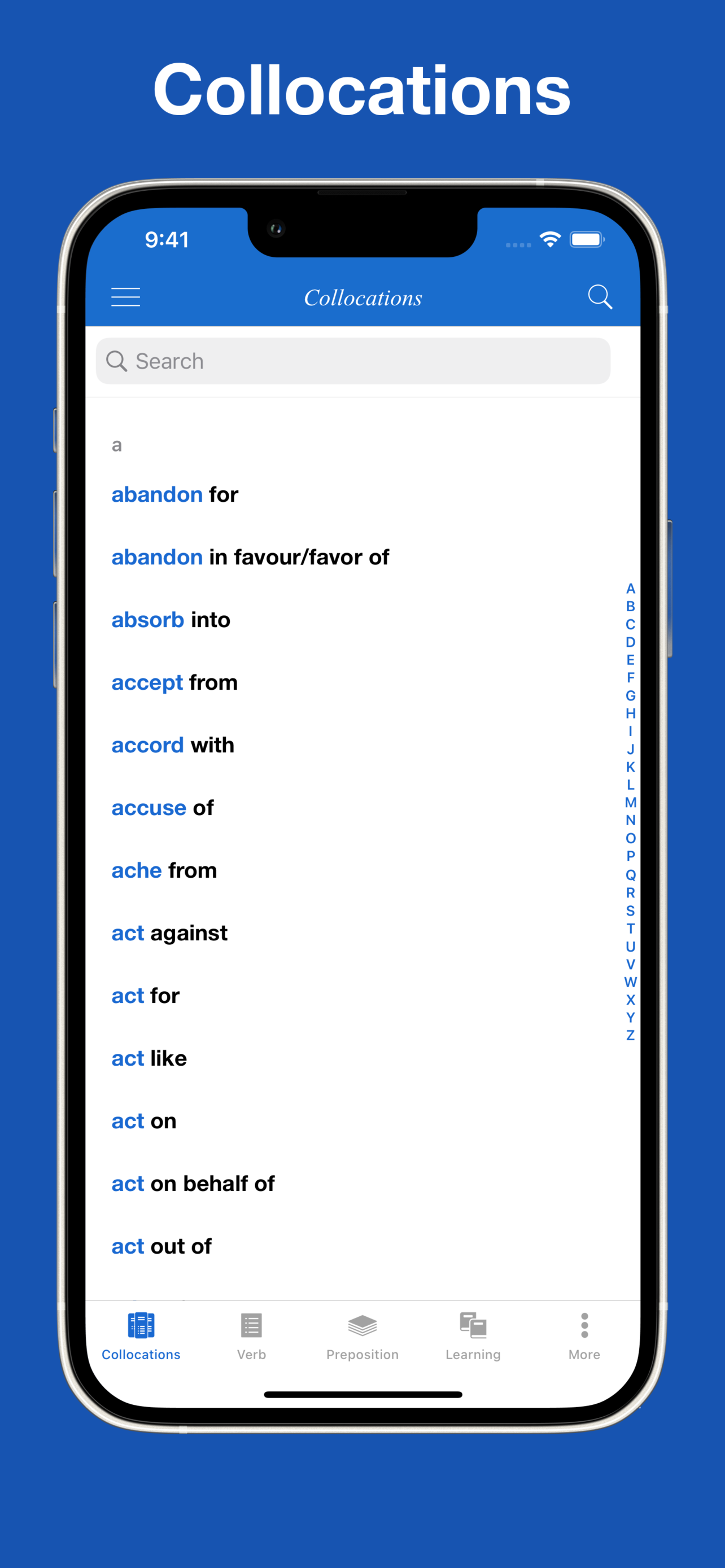 Verb Preposition Collocations