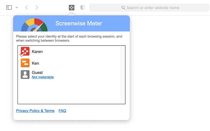 Screenwise Extension screenshot 1