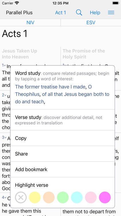 PARALLEL PLUS Bible-study app