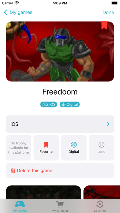 Games Library Screenshot