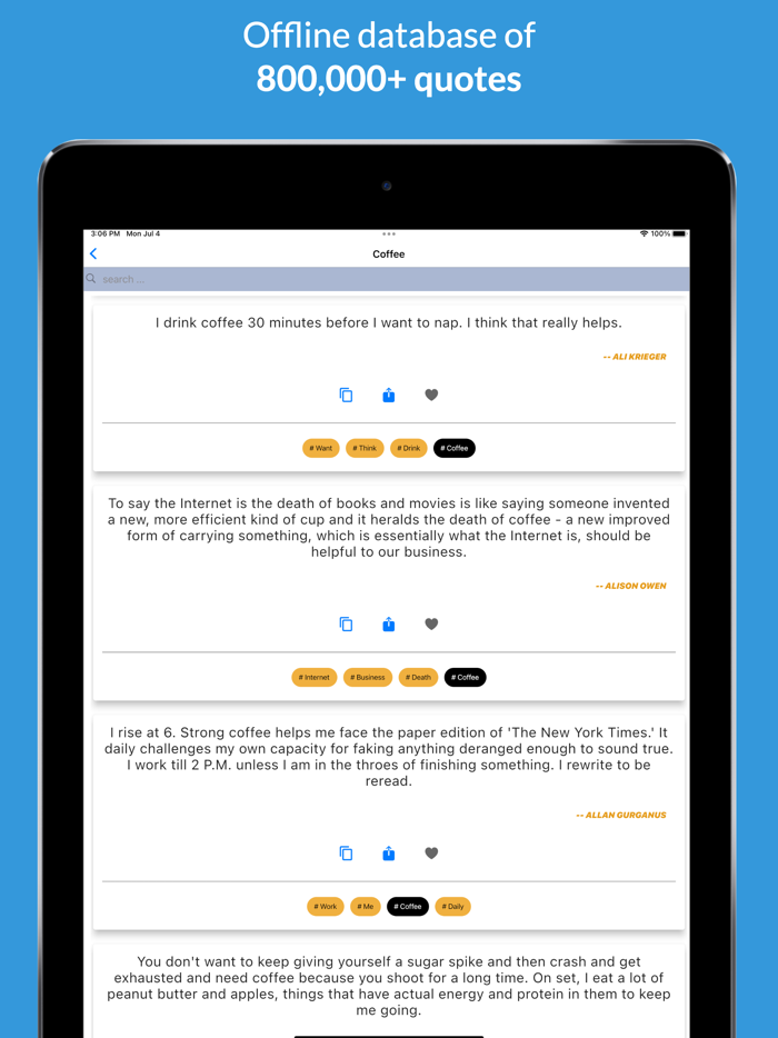 Instant Quotes offline