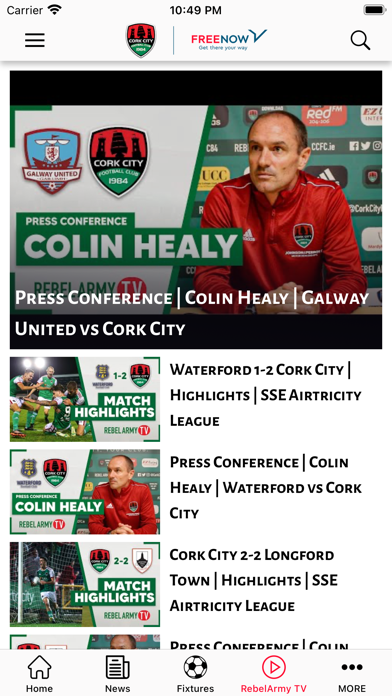 Cork City FC Screenshot
