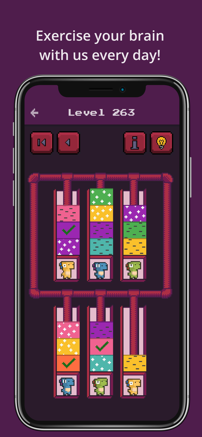 Sorting Puzzle Save the Dinos