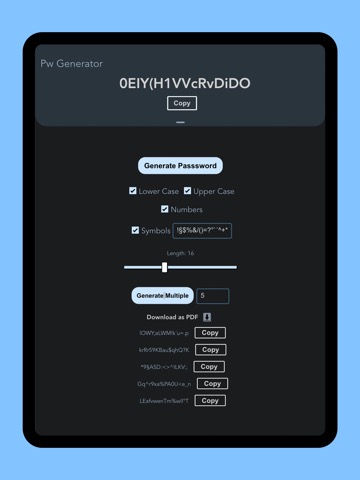 Passwords Generatorのおすすめ画像2